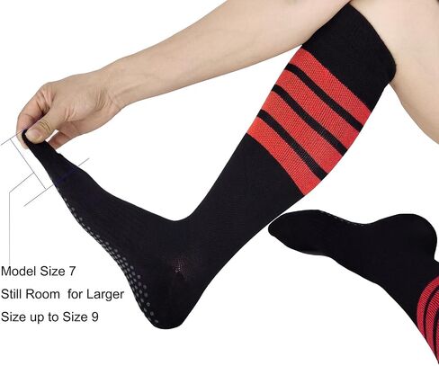 Women's Cushioned Odor Control Knee High Non Slid Gel Grips Yoga Pilate Barre Dance Socks in Saudi Arabia