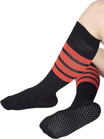 Women's Cushioned Odor Control Knee High Non Slid Gel Grips Yoga Pilate Barre Dance Socks in Saudi Arabia