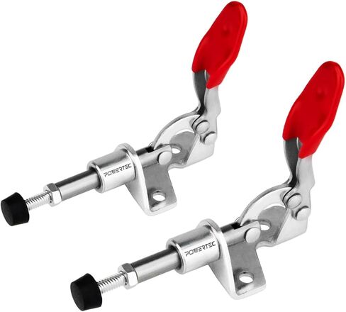 POWERTEC 2PK Toggle Clamp, 100lbs Holding Capacity, 301A Quick Release Push Pull Clamp for Woodworking Jigs and Fixtures, Pocket Hole Jigs, Welding, Crosscut Sled, CNC (20323) in Saudi Arabia