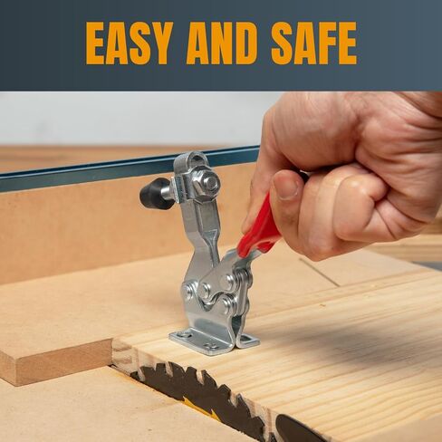 POWERTEC 2PK Toggle Clamp, 100lbs Holding Capacity, 301A Quick Release Push Pull Clamp for Woodworking Jigs and Fixtures, Pocket Hole Jigs, Welding, Crosscut Sled, CNC (20323) in Saudi Arabia
