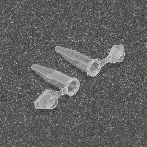 1000Pcs 0.5ml Centrifuge Tubes with Snap Cap, Transparent Plastic Microcentrifuge Lab Test Tubes Sample Storage Containers in Saudi Arabia