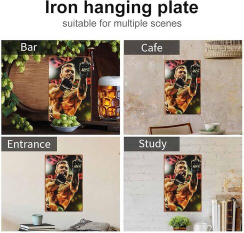 كونور ماكجريجور ملصق الإصبع الأوسط علامة معدنية للمقهى والحانة والمكتب والمرآب ديكور جدران المنزل هدية علامة القصدير العتيقة 12 × 8 بوصة in Kuwait