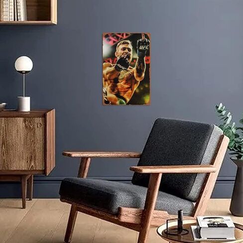 كونور ماكجريجور ملصق الإصبع الأوسط علامة معدنية للمقهى والحانة والمكتب والمرآب ديكور جدران المنزل هدية علامة القصدير العتيقة 12 × 8 بوصة in Kuwait