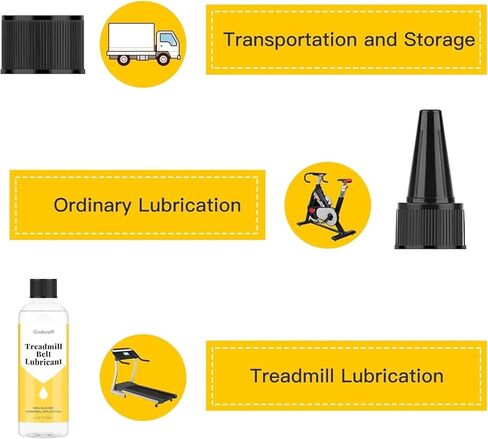 Premium 100% Silicone Treadmill Lubricant/Treadmill Lube, 4 Ounces Silicone Oil for Treadmill Belt Lubrication, Easy to Apply Treadmill Belt Lubricant Oil, Suitable for for Most Treadmill Brands in Kuwait