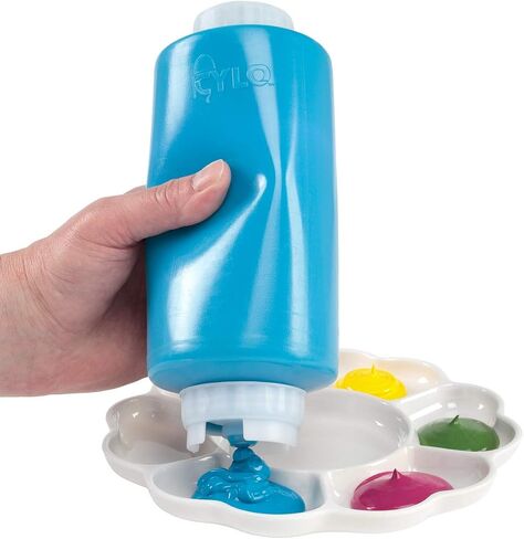 Creative Mark Cylo FIFO Squeeze Bottle -Empty - 3 Pack - 32 oz. Inverted Squeeze Bottle with Air-Tight Non-Drip Silicone Valve; Acrylic Paint, Sauce & Condiment Bottles for Painters and Food Industry in Saudi Arabia