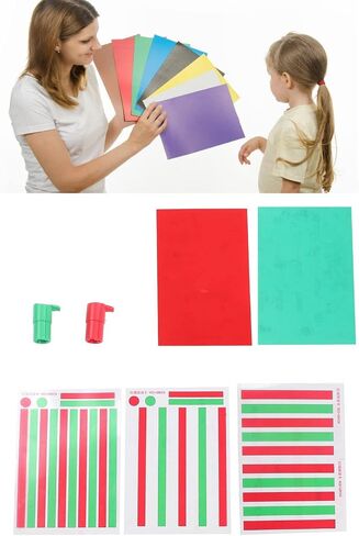Red Green Vision Reading Aid - Red Green Transparent Plastic Film Sheet Myopia Amblyopia Reading Unit for Induce Visual Perception in Saudi Arabia