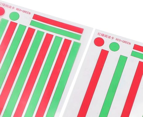 Red Green Vision Reading Aid - Red Green Transparent Plastic Film Sheet Myopia Amblyopia Reading Unit for Induce Visual Perception in Saudi Arabia