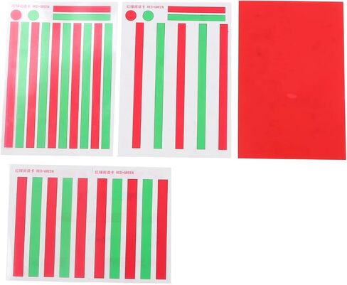 Red Green Vision Reading Aid - Red Green Transparent Plastic Film Sheet Myopia Amblyopia Reading Unit for Induce Visual Perception in Saudi Arabia