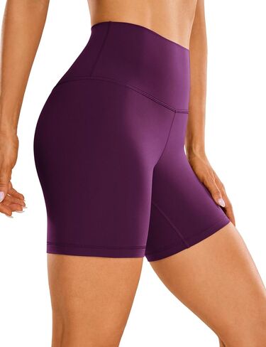 CRZ YOGA Womens ButterLuxe Biker Shorts 6 Inches - High Waisted Workout Running Volleyball Spandex Yoga Shorts in Saudi Arabia