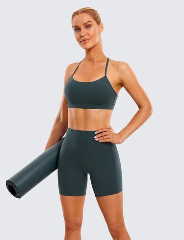 CRZ YOGA Womens ButterLuxe Biker Shorts 6 Inches - High Waisted Workout Running Volleyball Spandex Yoga Shorts in Saudi Arabia