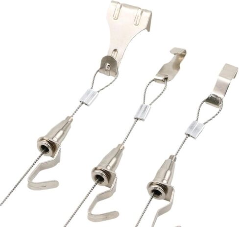 Acrux7 1/8 inch Stainless Steel Cable with Loops 12 PCS 20 Inch Vinyl Coated Wire Cable Rope 3mm Thick Travel Anti Theft Steel Cable with Crimps Ferrules for Luggage, Bike Securing, Yard Hanging in Saudi Arabia