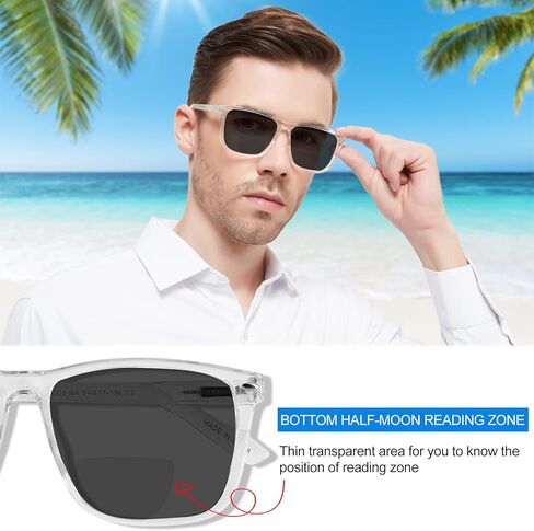 Bifocal Sunglasses for Men UV Protection Sun Bifocal Reading Glasses for Driving, Fishing, Outdoor in Saudi Arabia