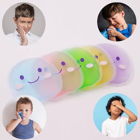 Gel Ice Packs, Kids Ice Packs, Hot Cold Kids Ice Pack, Cold Pack, Cold Therapy and Pain Relief for Minor Cuts, Pain Relief for Kids Injuries, Reusable Gel Ice Packs, Child Injury (5 Pcs) in Saudi Arabia