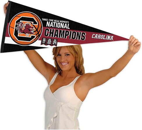 University of South Carolina 3X Womens Basketball National Champions Pennant Banner Flag in Saudi Arabia