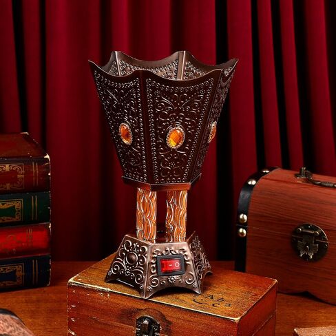 Electric Incense Burner, Metal Bakhoor Burner Middle Eastern Style Electric Censer Tabletop Incense Burner for Yoga Home Office Spa Decor Copper in Saudi Arabia