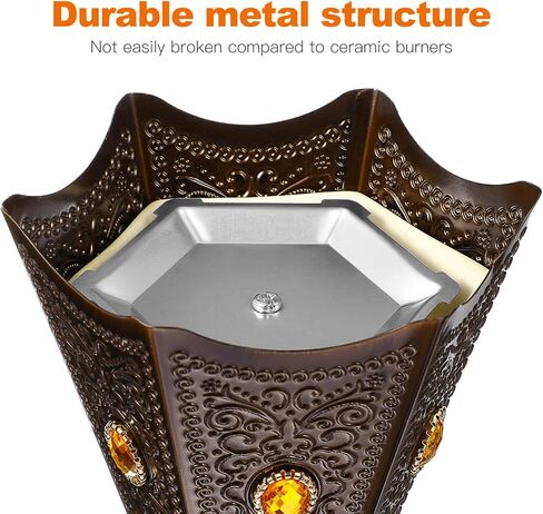 Electric Incense Burner, Metal Bakhoor Burner Middle Eastern Style Electric Censer Tabletop Incense Burner for Yoga Home Office Spa Decor Copper in Saudi Arabia
