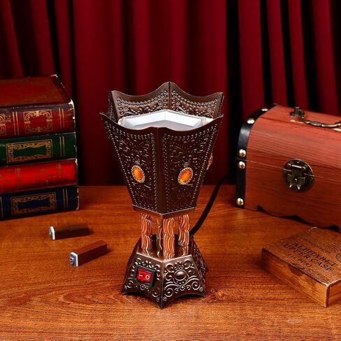 Electric Incense Burner, Metal Bakhoor Burner Middle Eastern Style Electric Censer Tabletop Incense Burner for Yoga Home Office Spa Decor Copper in Saudi Arabia