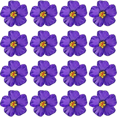 PATIKIL Hawaiian Hibiscus Flowers, 16 Pack Artificial Flowers Hair Clip DIY Foam Hibiscus Flower for Tabletop Decoration Party Favors Supplies, Yellow in Saudi Arabia