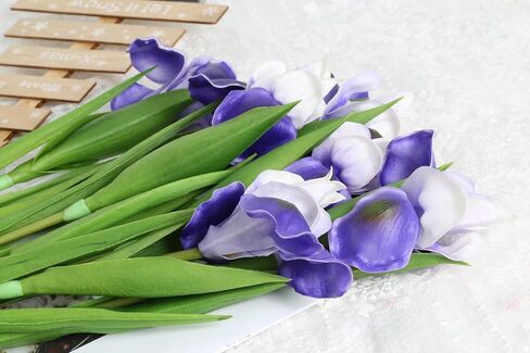 Iris Flowers Artificial Flowers 6 PCS Real Touch Flowers 23.22 in Long Stems Flowers Purple Iris Artificial Flowers for Wedding Bridal Home Kitchen Party Décor(Purple) in Saudi Arabia