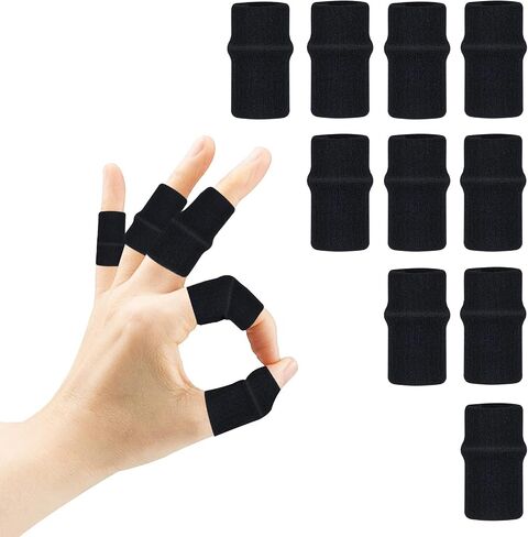 Yolev 10PcsFinger Splint Trigger Finger Splint Protectors Thumb Breathable Elastic Finger tape, Compression pressure Protector For Reliving Pain in Saudi Arabia