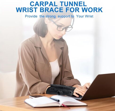 Wrist Brace for Carpal Tunnel, Adjustable Night Wrist Support Brace, Fits Left & Right Hand, Hand Support for Men and Women for Arthritis, Tendonitis, Sprain, Injuries, Wrist Pain in Saudi Arabia