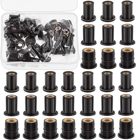 20Pcs M4 Neoprene Well Nuts Neoprene Expansion Brass Nuts Rubber Expansion Brass Copper Bolts Well Nut Windshield Fairing Fasteners Nuts for Kayak Motorcycle Boat in Saudi Arabia