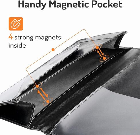 كتاب خادم قابل للتوسيع من فورفينسر مع جيب مغناطيسي، كتب خادم جلدية كبيرة للنادلة، كتاب نادل كبير الحجم، كتاب نادلة قوي مع جيب للنقود، ملحقات النادلة تناسب المئزر، وردي in Kuwait