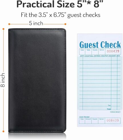 كتاب خادم قابل للتوسيع من فورفينسر مع جيب مغناطيسي، كتب خادم جلدية كبيرة للنادلة، كتاب نادل كبير الحجم، كتاب نادلة قوي مع جيب للنقود، ملحقات النادلة تناسب المئزر، وردي in Kuwait