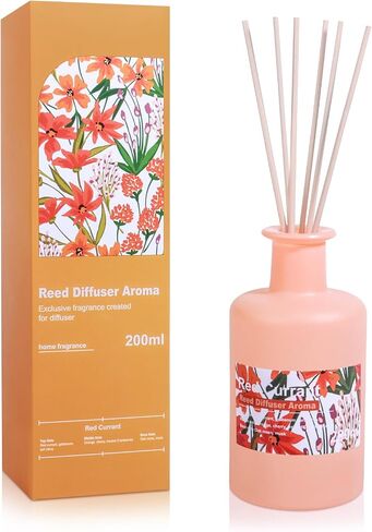 Reed Diffuser Set - Tuberose Essential Oil, 200ml/6.8fl oz Orange Blossom Floral Aroma Scented Oil, Sandalwood Aroma Aromatherapy, Home Fragrance with Rattan Sticks for Room Decor in Kuwait