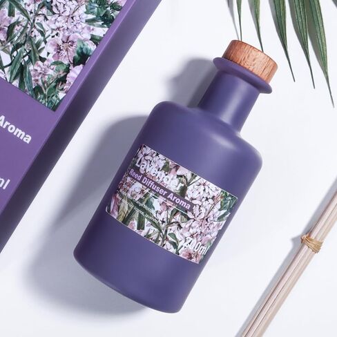 Reed Diffuser Set - Tuberose Essential Oil, 200ml/6.8fl oz Orange Blossom Floral Aroma Scented Oil, Sandalwood Aroma Aromatherapy, Home Fragrance with Rattan Sticks for Room Decor in Kuwait