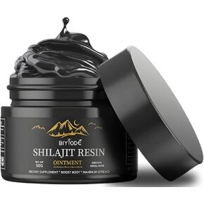 شيلاجيت راتنج شيلاجيت العضوي النقي من الهيمالايا - 600 مجم مكمل شيلاجيت من الدرجة الذهبية مع 85+ من المعادن النزرة وحمض الفولفيك، ودعم مناعة الطاقة للرجال والنساء، مصنوع للولايات المتحدة الأمريكية، 50 جرامًا in Kuwait