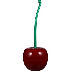 DOITOOL Creative Cherry Shaped Toilet Bowl Brush and Holder, Toilet Brush with Holder Set, Compact Size Toilet Bowl Brush for Bathroom Toilet Cleaning
