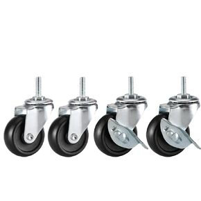 Shelves Wheels Replacement Rubber Wire Shelving casters for Kitchen and Garage, Set of 4, Heavy Duty Storage Shelves casters for Shelf to Replace Shelving Unit Leveling Feet - Fit Pusalxl Shelf