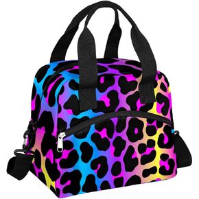 Letter J Fashion Insulated Lunch Bag Mother's Day Gift Lunch Box for Women Girl with Shoulder Strap Tote Bag Reusable Large Containers Meal Prep for School Work Picnic Thermal Cooler Bag