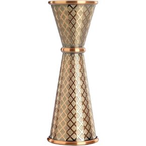 Barfly 1 x 2 oz. Diamond Lattice Etch Japanese Style Jigger, Antique Copper