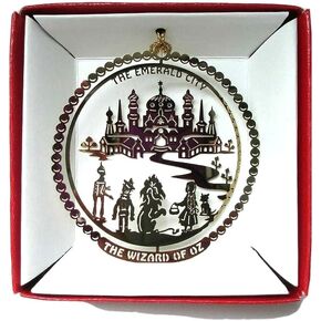 Wizard of Oz Emerald City Yellow Brick Road Ornament Brass