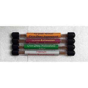 [Bosen] Aloeswood Incense Sample Pack #6-4 Tubes Set - [Premium Irian Chin-Zhou +Superior Kalimantan Chin-Zhou +Top Grade Tarakan Chin-Zhou Agarwood +Premium Tonga Sandalwood] - AIS436