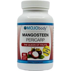 Freeze Dried Mangosteen Pericarp Capsules, 1.5 grams per Serving, 90 Veggie Capsules per Bottle, Xanthone Rich