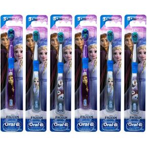 Oral-B Disney Frozen Toothbrush, 3+ YRS, Extra Soft (Characters Vary) - Pack of 6