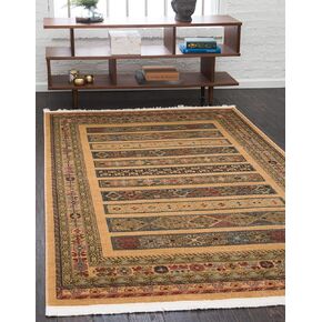 Unique Loom Fars Collection Area Rug - Pasadena (10' x 13' 1" Rectangle, Rust Red/ Black)