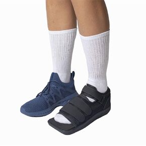 Brace Direct Deluxe Post Op Shoe - Adjustable Medical Square Toed Walking Shoe for Post Surgical or Operation Support, Broken Foot/Toe, Stress Fracture, Bunions, Hammer Toe for Left or Right Foot