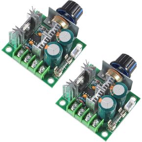 2pcs 12V-40V 10A PWM DC Motor Speed Control Switch Controller Voltage Regulator Dimmer With Speed Control Knob