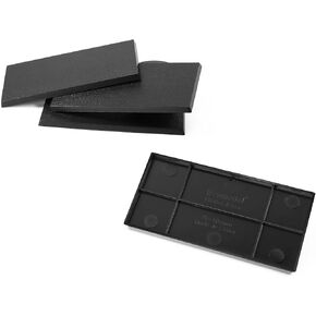 Evemodel Rectangle Model Bases Black Plastic for Wargames Table Top (25 * 50mm-40pcs)