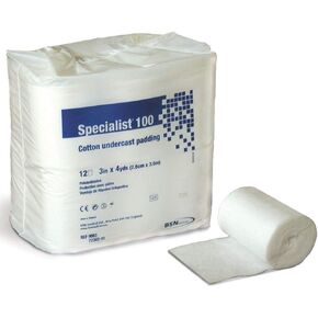 BSN 9043 3 بوصات × 4 ياردات حشوة مصبوبة من القطن بنسبة 100%، 12 لفة لكل حقيبة