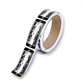 Ruler – Adhesive Backed Decal on a Roll – Fractional/Metric – 2 Inch (5 Centimeter) Long – Left to Right – 200 per Roll – Black