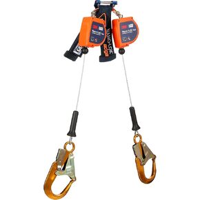 3M DBI-SALA Nano-Lok Edge Twin-Leg Personal Self Retracting Lifeline 3500280, Cable, Aluminum Rebar Hook, 8 ft, Class 2, ANSI