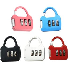 5 Pack 3 Digit Multi-Colored Combination Padlock Luggage Lock Mini Combo Lock for Suitcase Luggage Briefcases Computer Bag Schoolbags Backpacks Locker
