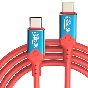 240W USB 4 Cable for Thunderbolt 4, 6.6FT USB C to USB C Display Cable 【8K@60HZ, 40Gbps, 240W】 USB C Charging Cable for iPhone 15 Series, Thunderbolt 3/4 MacBook, iPad Pro iMac