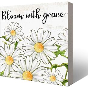 HONLUNG Summer Decor,Wood Box Sign Sunflower Truck,Inspirational Sign Country Roads Take Me Home,Decoration Home Living Room Tabletop Shelf Desk 5x5 Inch