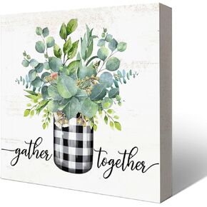 HONLUNG Summer Decor,Wood Box Sign Sunflower Truck,Inspirational Sign Country Roads Take Me Home,Decoration Home Living Room Tabletop Shelf Desk 5x5 Inch